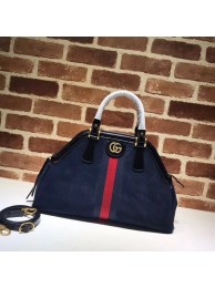 Replica Designer Gucci RE medium top handle bag Style 516459 Royal blue suede HY24851Bb80