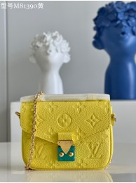 Replica Designer Louis Vuitton Monogram Empreinte POCHETTE METIS BB M81390 yellow HY12441Bb80