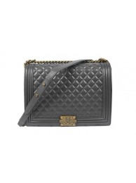 Replica Fashion Boy Chanel Flap Shoulder Bag Grey Original Sheepskin A67087 Brass HY18563HM85