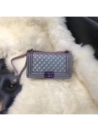Replica Fashion Boy Chanel Flap Shoulder Bag Original Leather A67086 Grey HY12746yI43