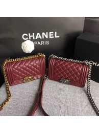 Replica Fashion Boy Chanel Flap Shoulder Bag Sheepskin Leather A67085 Wine HY20753HM85