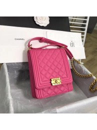 Replica Fashion Boy chanel handbag Grained Calfskin & Gold-Tone Metal AS0130 rose HY6906yI43
