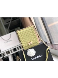 Replica Fashion Boy chanel handbag Patent leather & Gold-Tone Metal AS0130 green HY16738HM85