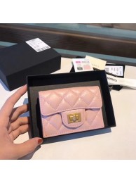 Replica Fashion Chanel classic wallet Calfskin & Gold-Tone Metal A80234 pink HY701yI43