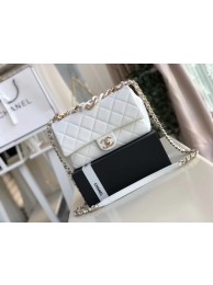 Replica Fashion Chanel Lambskin Flap Bag &gold-Tone Metal AS1353 white HY6518HM85