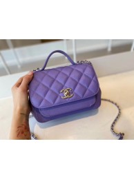 Replica Fashion Chanel small flap bag Calfskin & Gold-Tone Metal A93749 purple HY1773HM85