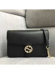 Replica Fashion Gucci GG Cowhide top quality Shoulder Bag 510303 black HY26251yI43
