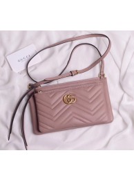Replica Fashion Gucci Laminated leather small shoulder bag 453878 pink HY14936yI43