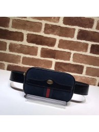 Replica Fashion Gucci Nubuck leather belt bag 519308 Royal Blue&black HY15278HM85