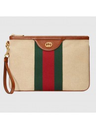 Replica Fashion Gucci Vintage canvas pouch 576053 Beige HY9803HM85