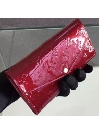 Replica Fashion Louis Vuitton Monogram Vernis SARAH WALLET M90225 Red HY16031yI43