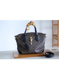Replica Fashion Louis vuitton original FLOWER ZIPPED TOTE MM M44347 black HY19316yI43