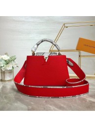 Replica Fashion Louis vuitton original taurillon leather Capucines BB M48865 red HY9096yI43