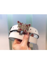 Replica Gucci 25MM Leather Belt 414519 White HY7212XB19