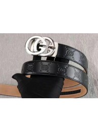 Replica Gucci 34mm Leather Belt GG0802 Black HY21025rH96
