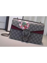Replica Gucci 400249 Rose Dionysus GG Supreme Canvas Shoulder Bag HY15218ij65