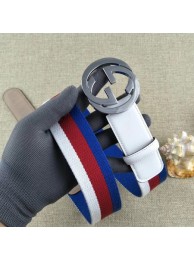 Replica Gucci 40mm Leather Belt GG57560 White HY23272XB19
