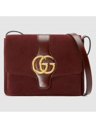 Replica Gucci Arli medium shoulder bag 550126 Bordeaux suede HY5524Jw87