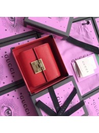 Replica Gucci Calfskin Leather Padlock Wallet 453155 RED HY22945Fi42