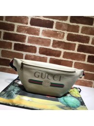 Replica Gucci Calfskin Leather Pocket 493869 cream HY16976Ac56