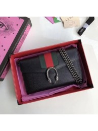 Replica Gucci Calfskin Leather Shoulder Bag 481377 Black HY19598ij65