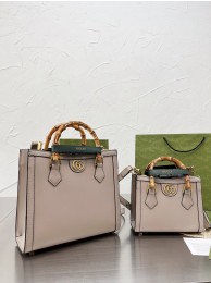 Replica Gucci Diana Bamboo Handle Tote Bag 655658 Offwhite HY17569Jw87