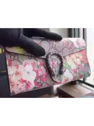Replica Gucci Dionysus Blooms GG Supreme Chain Wallet 404140 Red HY1830CQ60