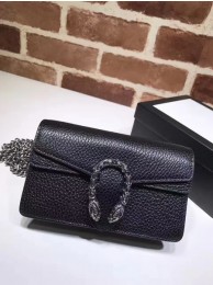 Replica Gucci Dionysus Leather Super mini Bag 476432 Black HY14605CQ60