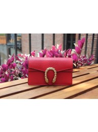 Replica Gucci Dionysus Leather Super mini Bag 476432 Red HY6575CQ60