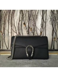 Replica Gucci Dionysus Lichee Pattern Medium Shoulder Bag 400249 Black HY5490SV68