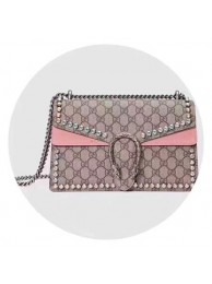 Replica Gucci Dionysus Small GG Shoulder Bag 400249 Pink HY18716Kg43