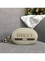 Replica Gucci GG Calfskin Leather belt bag 476434 white HY3538ij65