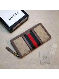 Replica Gucci GG canvas zipper wallet 353651 dark pink HY10683Hd81