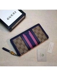 Replica Gucci GG canvas zipper wallet 353651 purple HY26551cK54