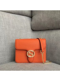 Replica Gucci GG Cowhide top quality Shoulder Bag 510304 orange HY19981cK54