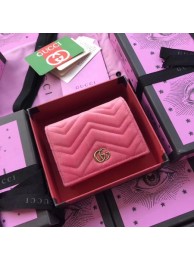 Replica Gucci GG Marmont Card Case 466492 Pink HY16074Ye83