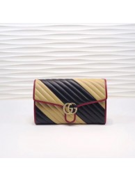 Replica Gucci GG Marmont clutch 498079 black&apricot HY12630rH96
