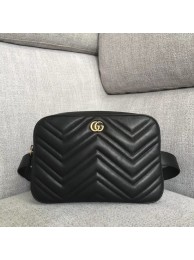 Replica Gucci GG Marmont matelasse belt bag 523380 Black HY3726Sf59