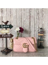 Replica Gucci GG Marmont Matelasse Leather Shoulder Bag 443497 Pink HY3191cK54