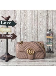 Replica Gucci GG Marmont matelasse Mini Bag 446744 Apricot HY6499UD97
