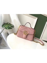 Replica Gucci GG Marmont mini top handle bag 547260 pink HY9747nB47