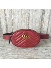 Replica Gucci GG Marmont Quilted Leather Bag 476434 Red HY7671KG80