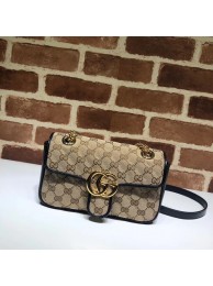 Replica Gucci GG Marmont small shoulder bag 446744 black HY1561Kg43