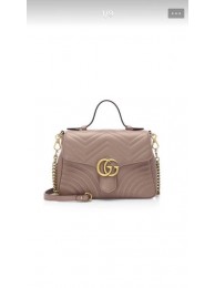 Replica Gucci GG Marmont Small Top Handle Bag 498110 Apricot HY8264iF91