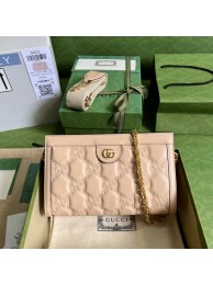 Replica Gucci GG Matelasse leather shoulder bag 702200 Beige HY4441sA83