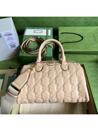 Replica Gucci GG Matelasse leather top handle bag 702242 Beige HY16512BB13