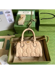 Replica Gucci GG Matelasse leather top handle bag 702251 Beige HY14894UD97