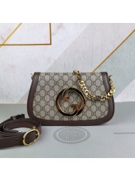 Replica Gucci GG Supreme canvas Blondie shoulder bag 699268 Brown HY20397AP18