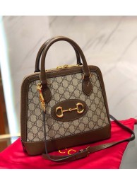 Replica Gucci GG Supreme Canvas Top Handle Bag 621220 Brown HY370CQ60