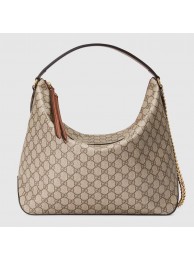 Replica Gucci GG Supreme large hobo 477324 brown HY9130CQ60